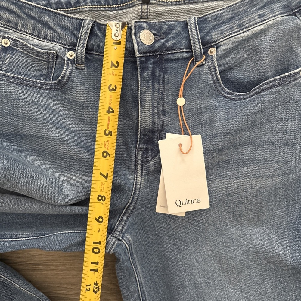 Quince Women Luna Stretch Wide Leg Jeans Seaside Blue size 30 NWT - Picture 5 of 10